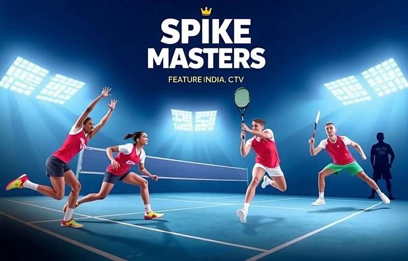 Spike Masters India upcoming features showcase including women's teams and village court mode with Spike Masters India watermark
